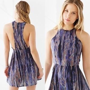 Urban Outfitters Ecote High Neck Watercolor Dress